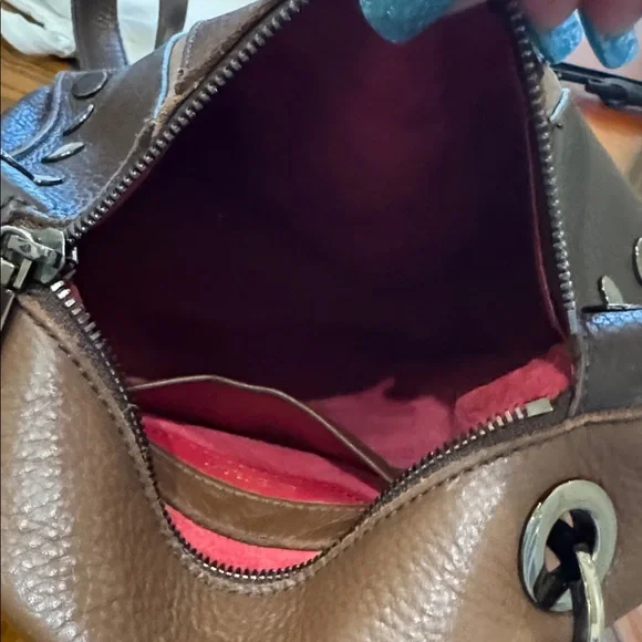 Hammitt Two-Tone Brown Leather Messenger Bag